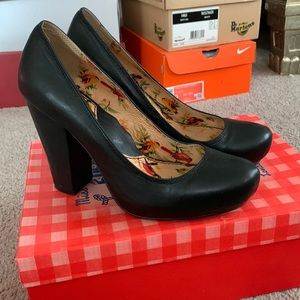 Miss L Fire playing card heels